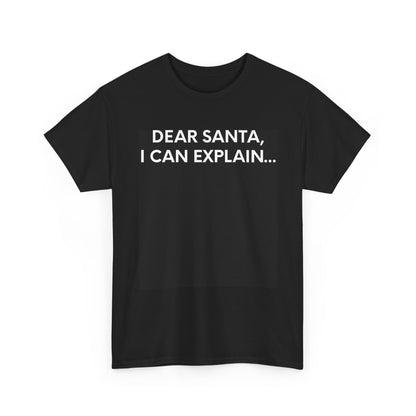 Dear Santa, I Can Explain - Black Tee