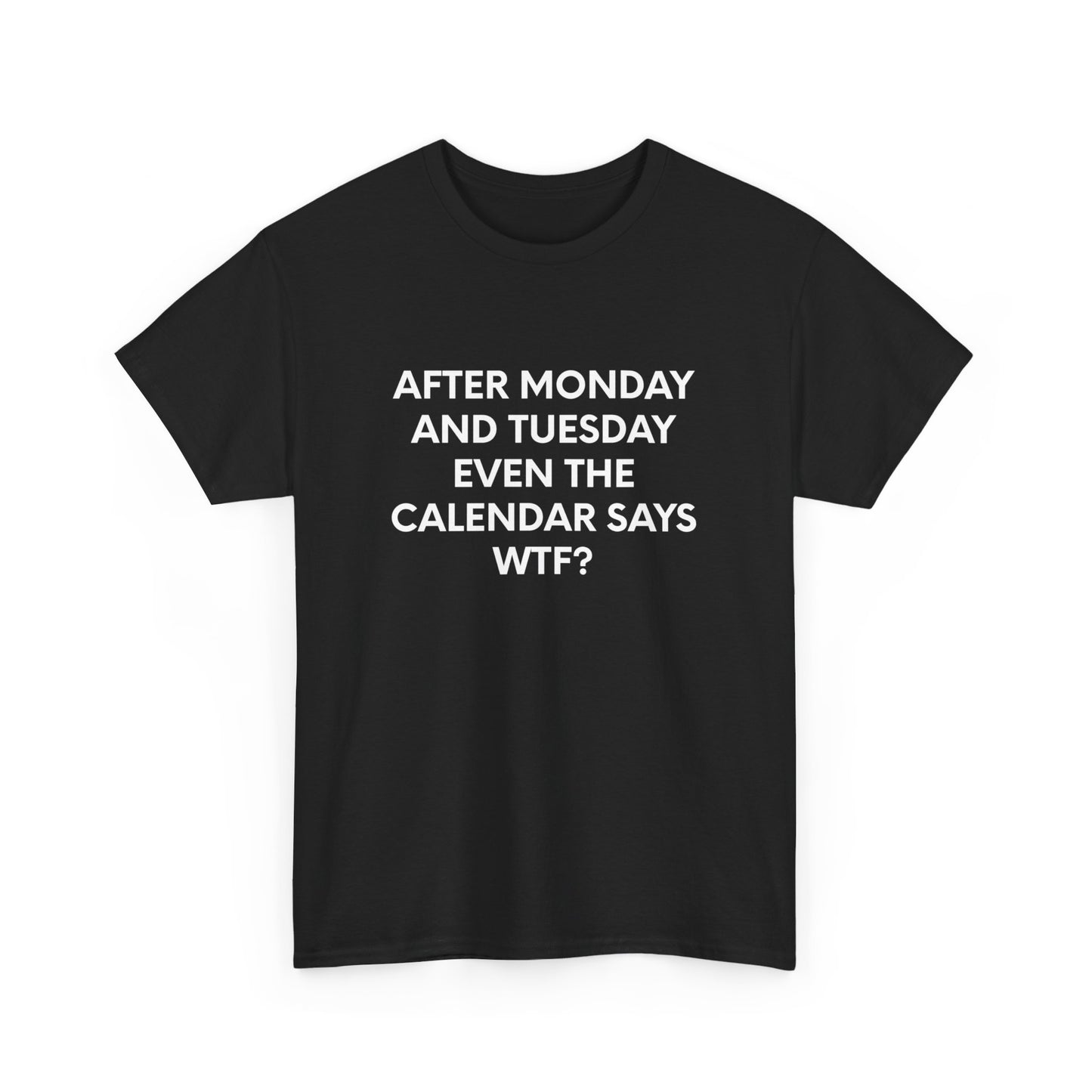 After Monday And Tuesday Even The Calendar Says WTF? - Black Tee - International