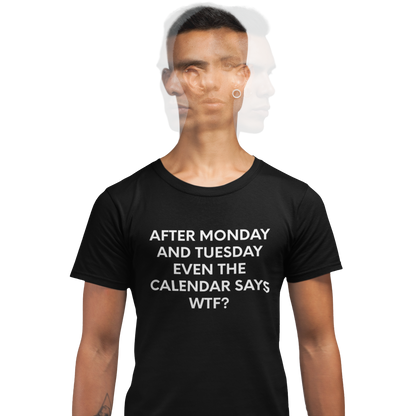 After Monday And Tuesday Even The Calendar Says WTF? - Black Tee - International