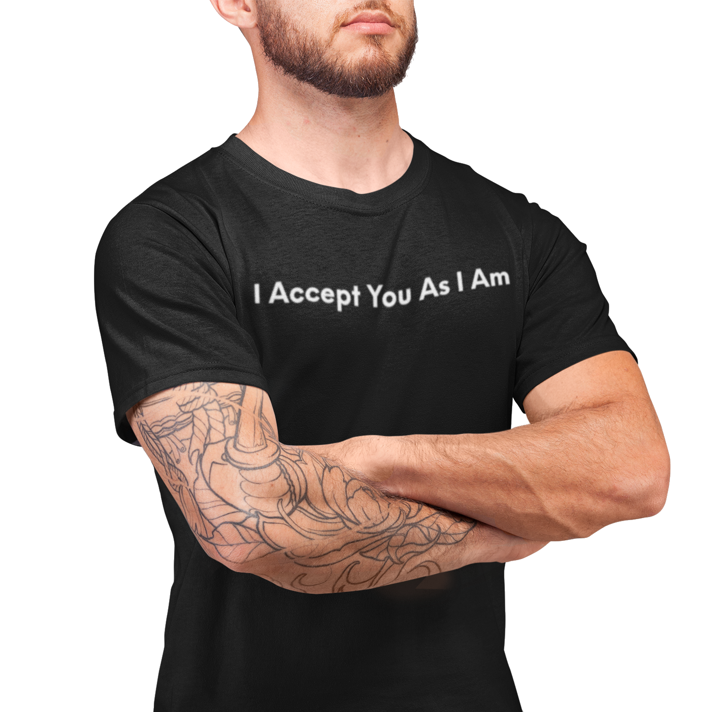 I Accept You As I Am - Black Tee - International