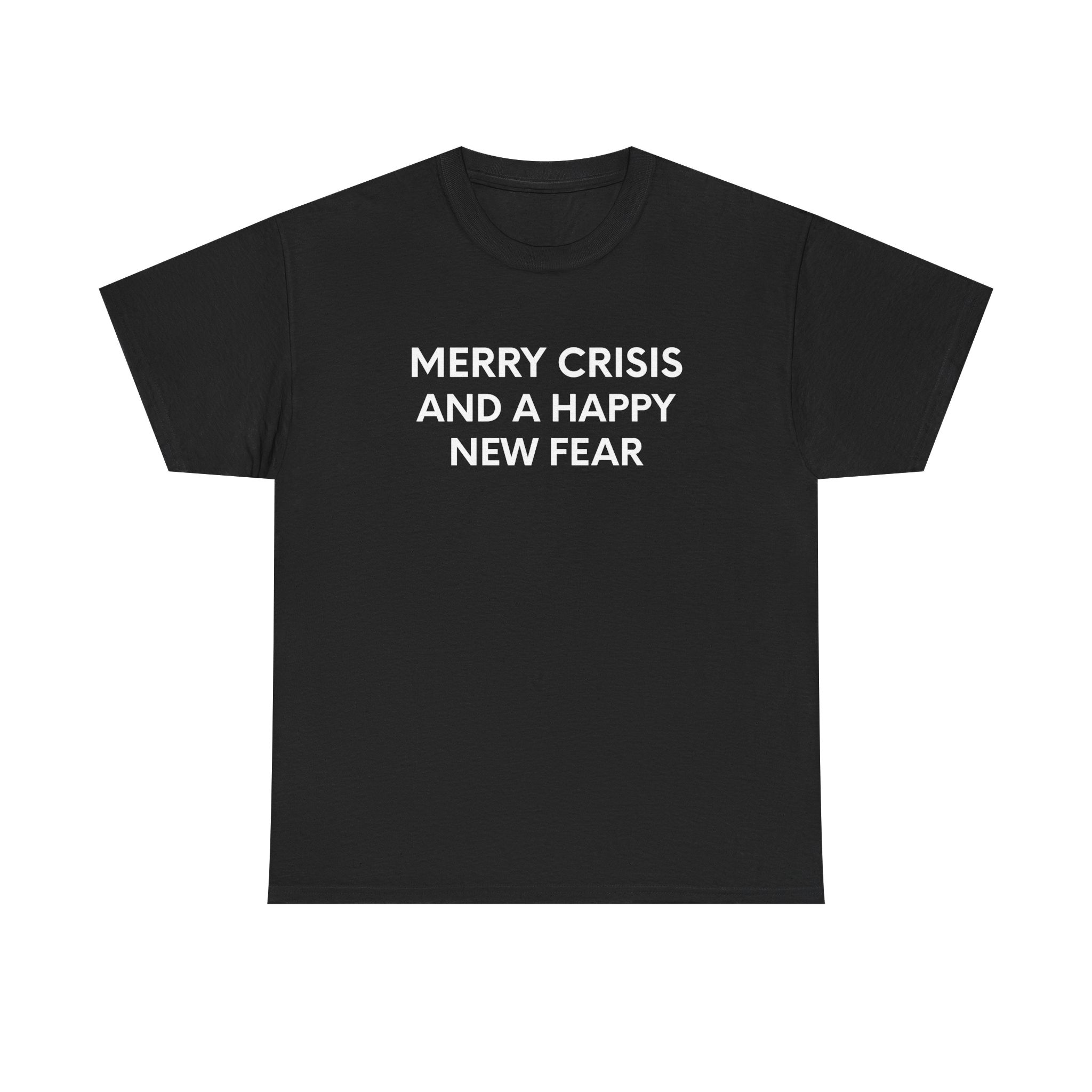 Merry Crisis & Happy New Fear - Black Tee - Image 2