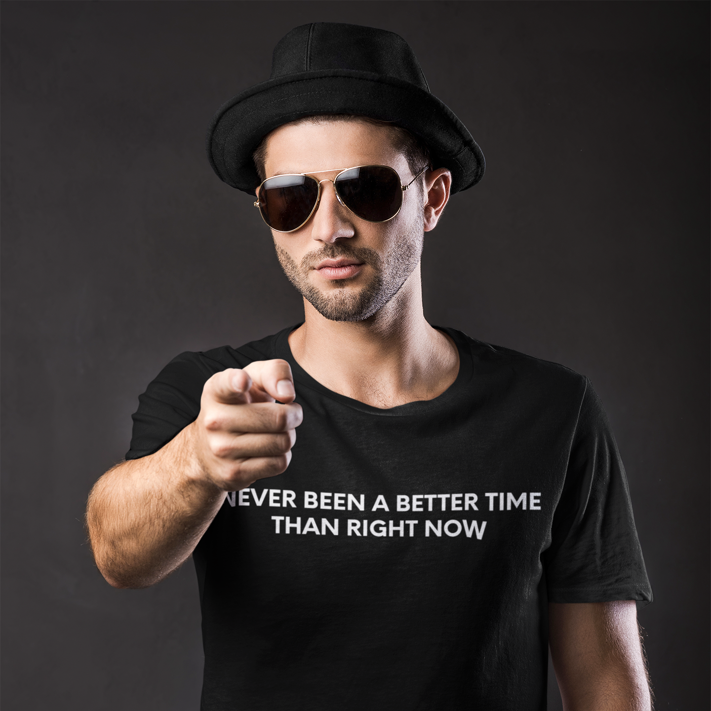 Never Been A Better Time Than Right Now - Black Tee
