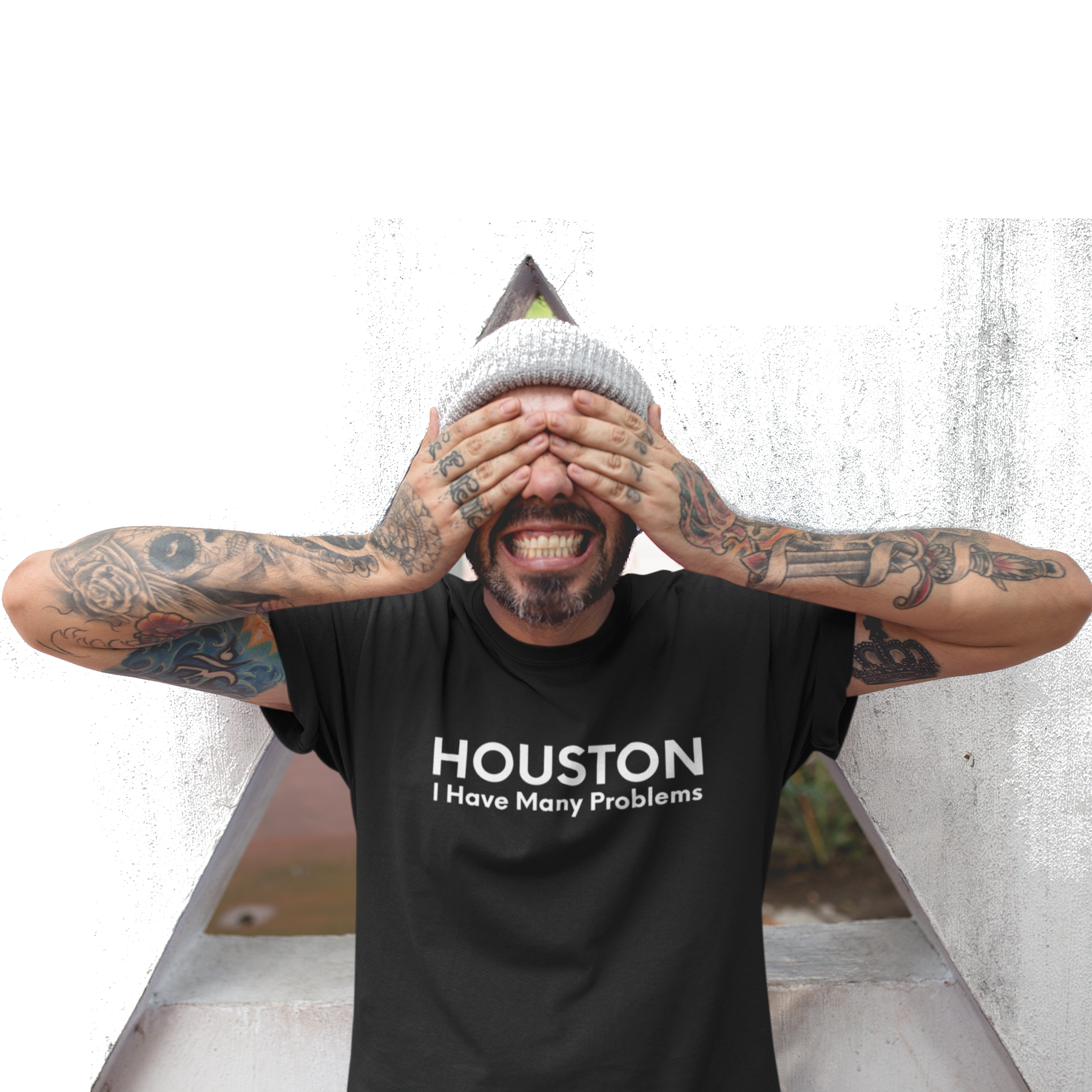 Houston I Have Many Problems - Black Tee