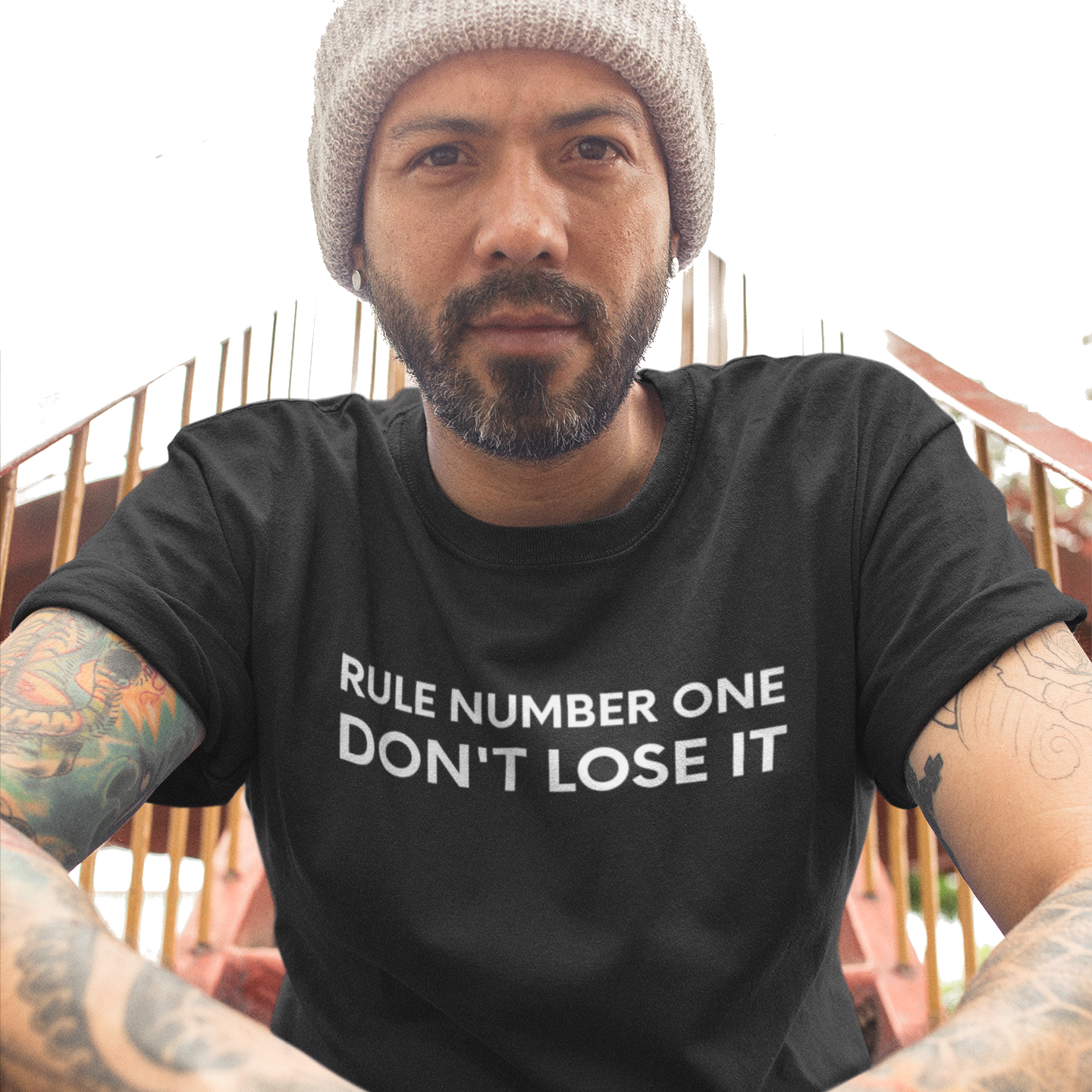 Rule Number One Don't Lose It - Black Tee